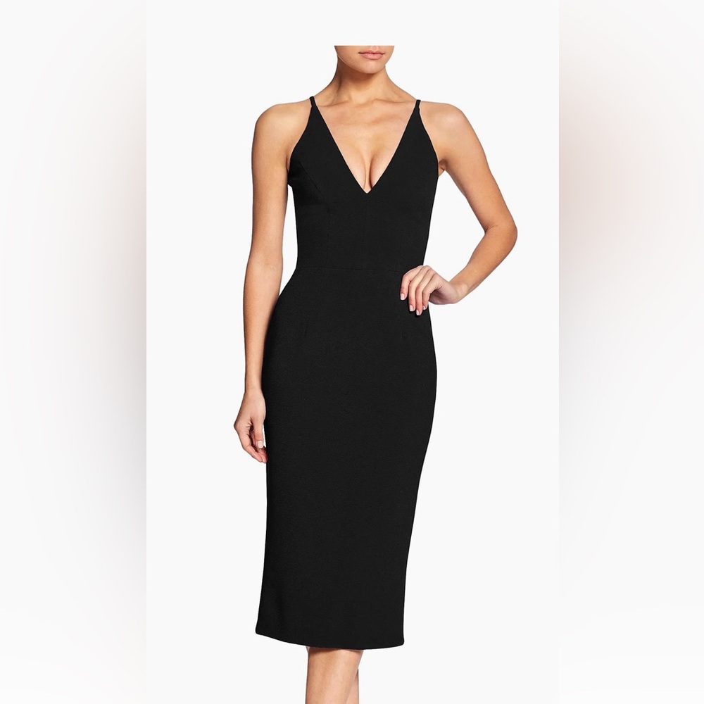 Dress the Population Lyla Midi Black Dress